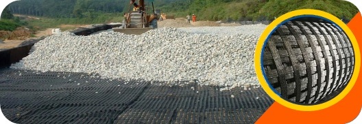 aplikasi penggunaan geogrid polyester