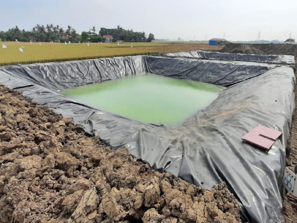 Pemasangan geomembrane 2